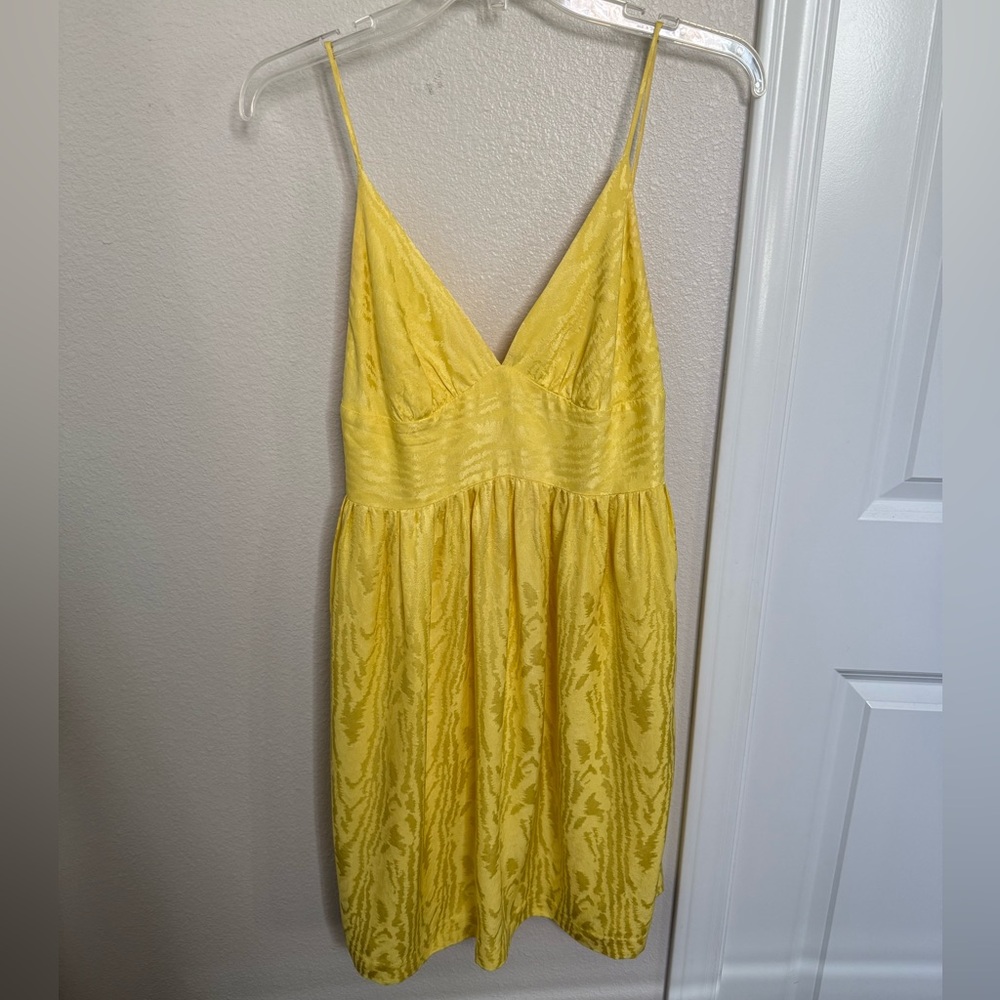 Milly of New York yellow silk dress